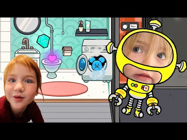 ROBOT NiKO Flushes my Diamond ??!  Adley App Reviews | Toca Life World play town & neighborhood 💎