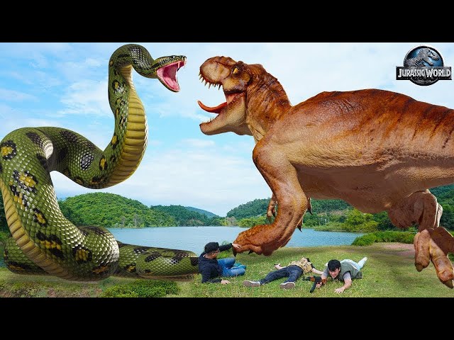 New Hollywood Movie (2024) Dinosaur Attack | T-rex Vs Anaconda | Jurassic Park| Dinosaur