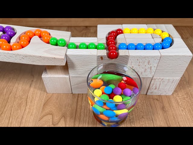 Marble Run ASMR ♫ cuboro & HABA slope & water glass