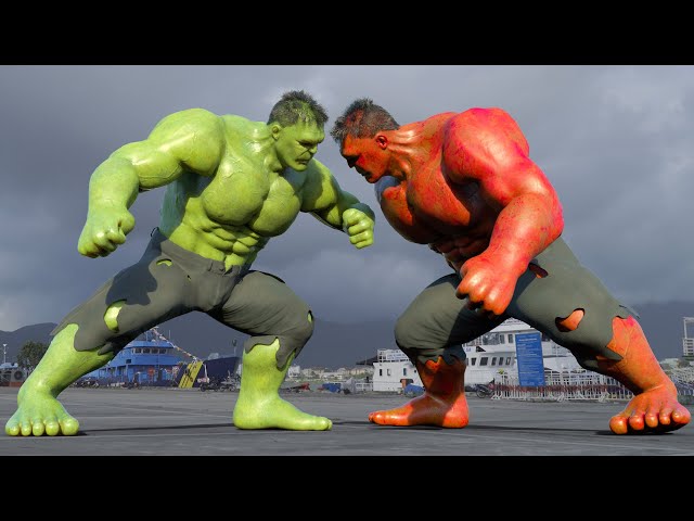 The Avengers - Hulk vs Red Hulk Fight Scene (2024) | Transformers Dark of The Moon [4K]