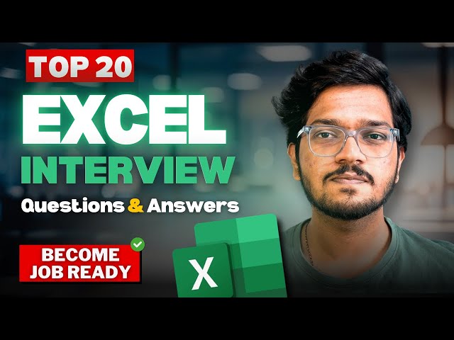 TOP EXCEL Interview Questions and Answers