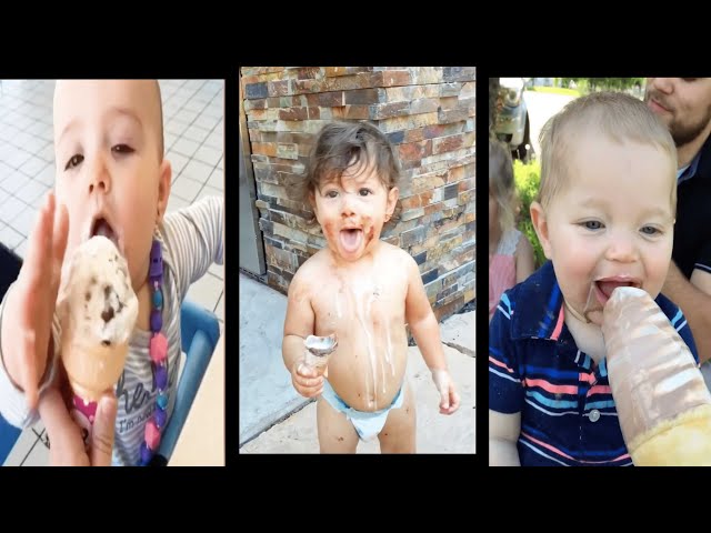 Funniest Baby Eats Ice Cream For The First Time 2020 - Cute Baby