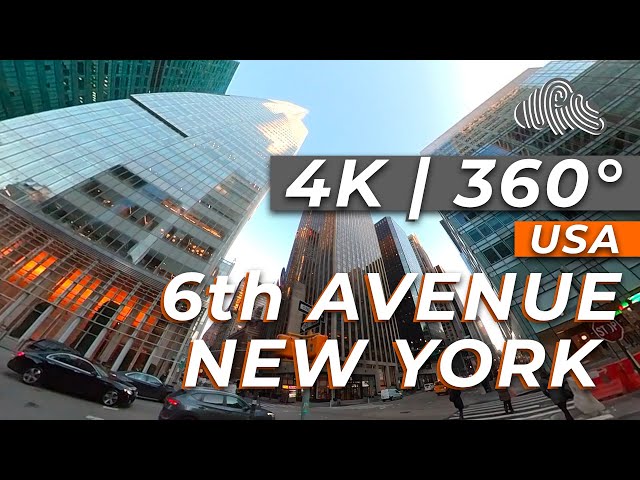 6th Avenue in New York, United States VR 360 4K