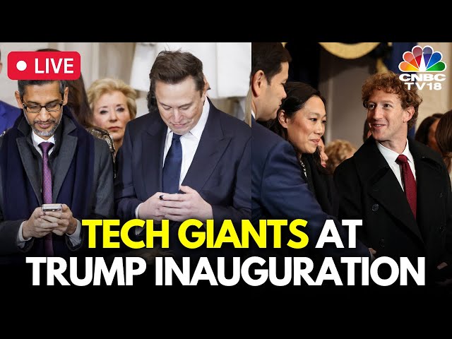 LIVE: Tech Leaders at Donald J. Trump Inauguration | 47th President Trump | Elon Musk | N18G