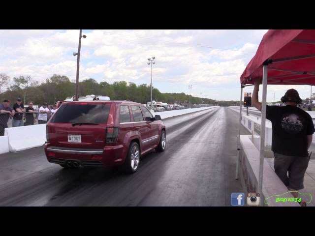 Ten Second Twin Chreokee SRT-8s Rocket Down the Track!