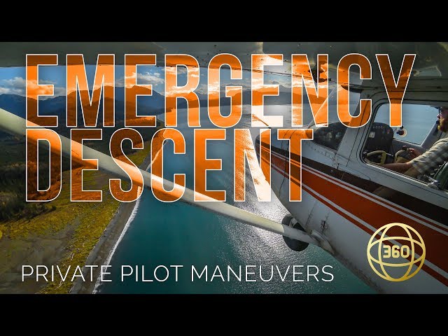 Emergency Descent in 360 & VR -- Private Pilot Flying Maneuvers