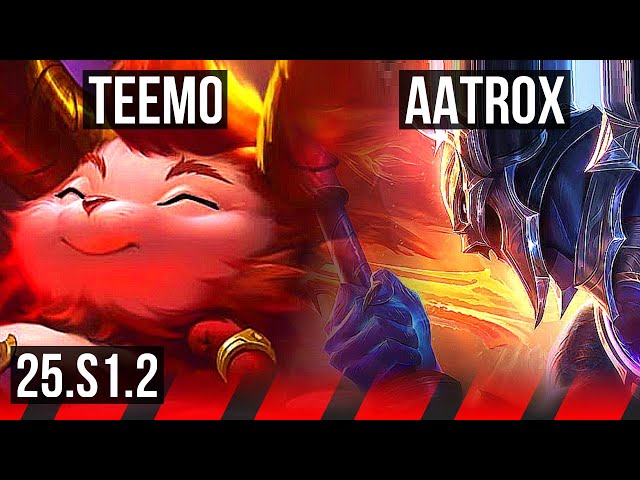 TEEMO vs AATROX (TOP) | Rank 7 Teemo, 600+ games, 8/3/8 | KR Grandmaster | 25.S1.2