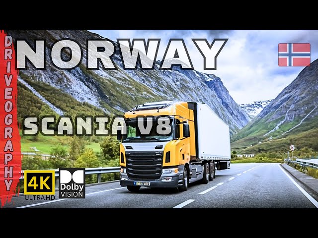 Scania V8 Autumn Drive | Norwegian Road Adventure in 4K