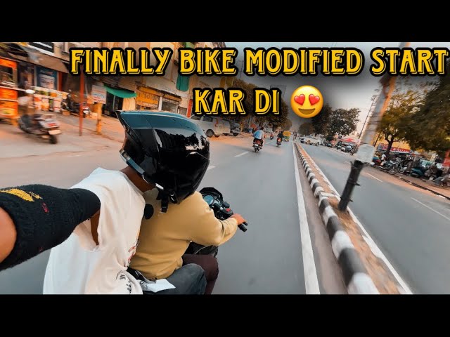 Finally bike ka modifications chalu ho gya 😍 ll new visor and wheel cover lga diye #vlog #minivlog