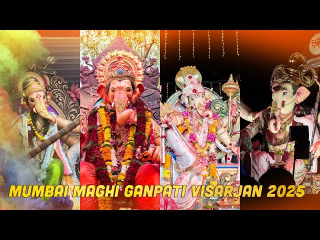 Mumbai Maghi Ganpati Visarjan 2025 | Kandivali Cha Shree | Charkop Cha Raja | Charkop Cha Peshwa |❤️