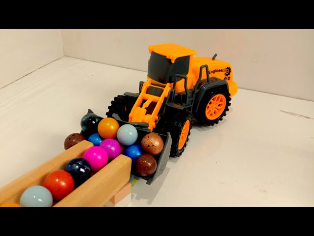 Marble Run Race ASMR☆ HABA Slope &  Forklift Garbage Truck Tractors With 5 Elevators