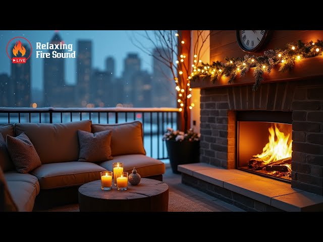 Fireplace & Piano Bliss 🔥 Relaxing Piano Music with Crackling Fire Sounds