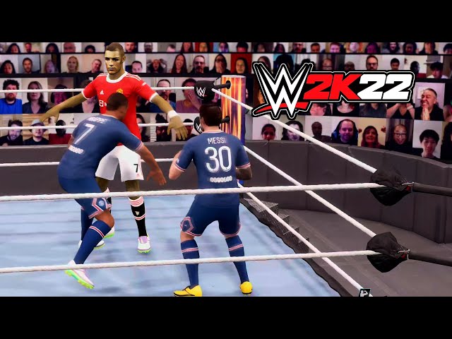 CRISTIANO RONALDO VS MESSI AND MBAPPÉ| WWE 2K22 #gaming