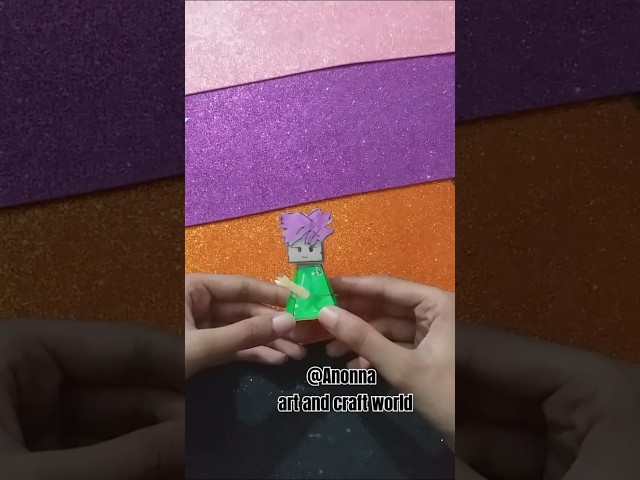 Thanos Squid Game Finger Doll💚 #shorts #trending #papercraft #squidgame #viralvideo #thanos #easy