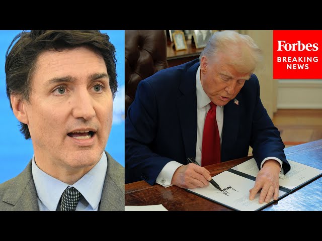 BREAKING NEWS: PM Justin Trudeau Publicly Responds To Trump's New U.S. Tariffs On Canada