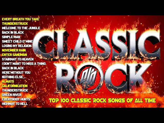 Classic Rock ️70s 80s 90s Full Album🔥Metallica, ACDC, Nirvana, Queen, The Beatles, Bon Jovi, U2, GNR