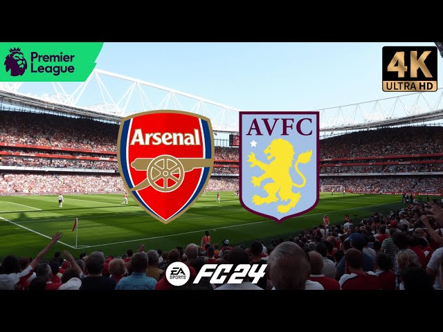 Arsenal vs Aston Villa | Premier League | EA FC 24 | PS5™ 4K HD