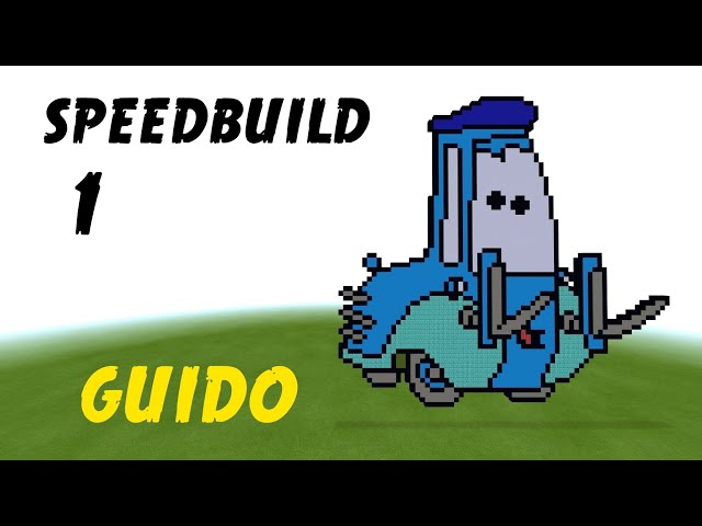 Minecraft Speed-build 1: Guido Pixel Art (Cars)