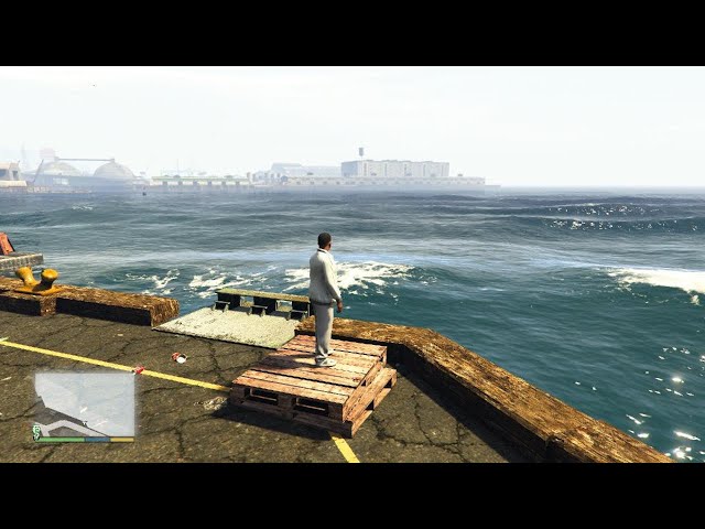 Grand Theft Auto V Sea and waves graphics PS5