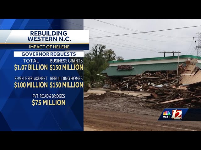 Gov. Josh Stein call for more than $1 billion to help rebuild Western North Carolina