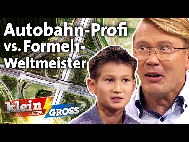 Kennt Nico alle Autobahnkreuze auswendig? Mika Häkkinnen vs. 9-Jährigen | Klein gegen Groß