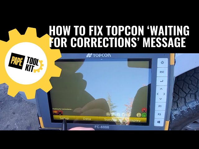 How To Fix Waiting For Corrections Message, Topcon FC 6000