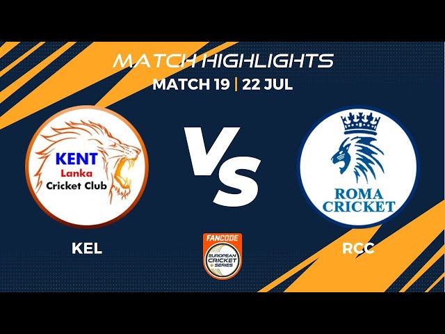 Match 19 - KEL vs RCC | Highlights | FanCode ECS Rome, 2022 Day 5 | ECS22.429