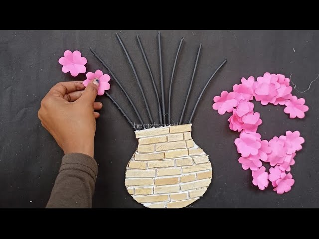 Unique wall hanging with ice cream stick and cardboard/ best out of waste/home decor idea