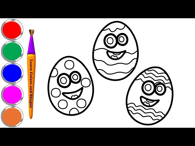 Surprise Eggs Nursery Rhymes | Eggs Toys Drawing for Kids | Learn Colors