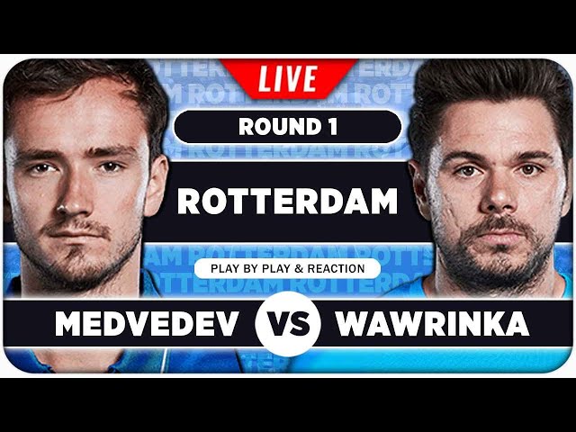 MEDVEDEV vs WAWRINKA | ATP Rotterdam 2025 | LIVE Tennis Play by Play Stream