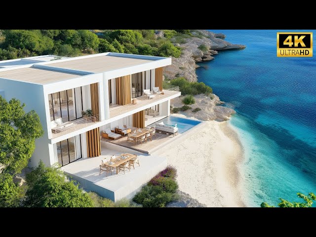 Inside a Modern Seaside Villa – Full Interior Design and Architecture Walkthrough 4K