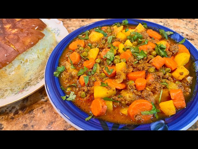 Ground Beef Stew (College Student Stew ) - Cooking with Yousef