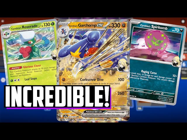 Cynthia's Garchomp ex could be AMAZING! - (Pokemon TCG Destined Rivals / Heat Wave Arena Reveals)