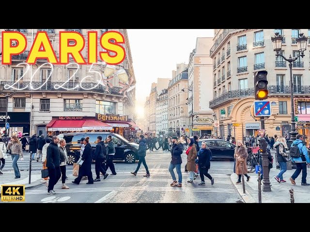 Paris, France 🇫🇷 - 4K PARIS 1'st January 2025 🥂 Central Paris Walk ✨ With Captions