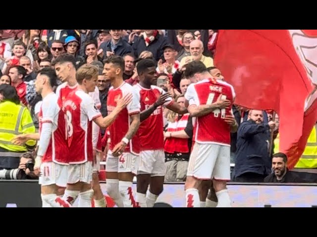 ARSENAL FANS REACT AS DECLAN RICE MAKES IT 3-0 v BOURNEMOUTH 4/5/24