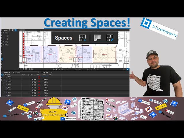 BIM-VDC: How to Create Spaces in Bluebeam Revu