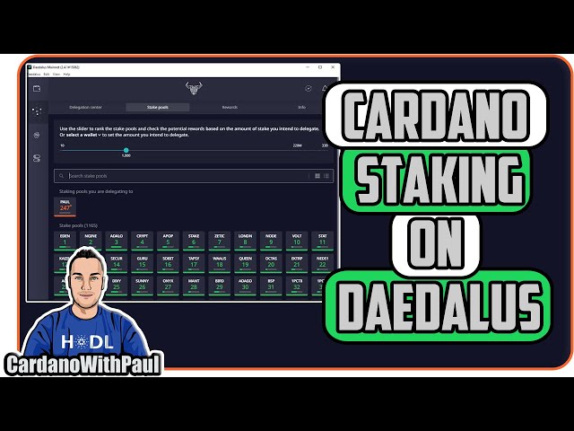 How To Stake ADA Cardano on The Daedalus Wallet | Step by Step