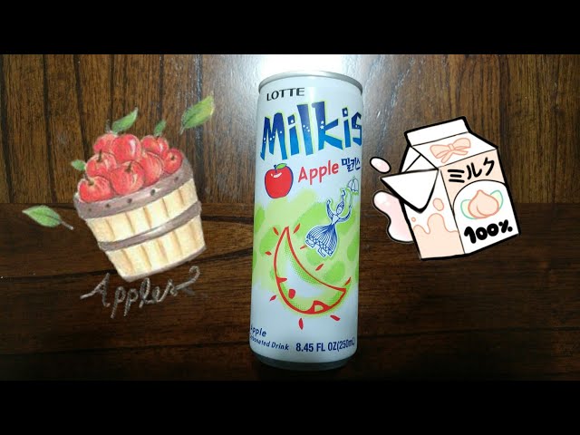 Lotte milkis apple milk drink