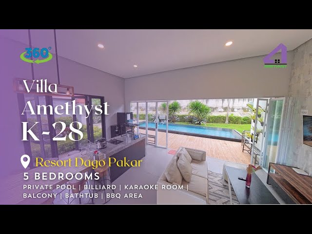 Villa Amethyst K-28 ( View 360 Derajat) Dago Resort 5 Bedrooms With Private Pool and Billiard