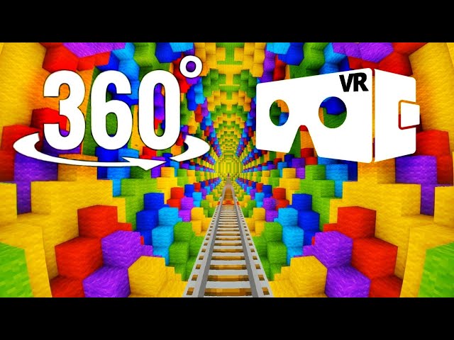 🟩 360° VR Roller Coaster Minecraft Immersive Experience Virtual Reality Ray Tracing RTX