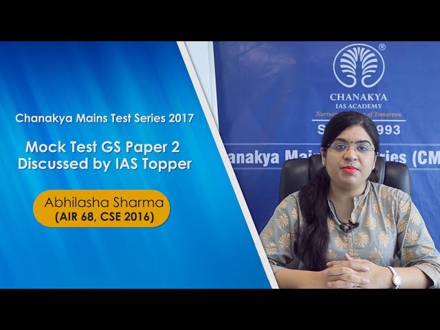 UPSC Mains GS Mock Paper 2 Questions - Answer Analysis By IAS Topper Abhilasha Sharma