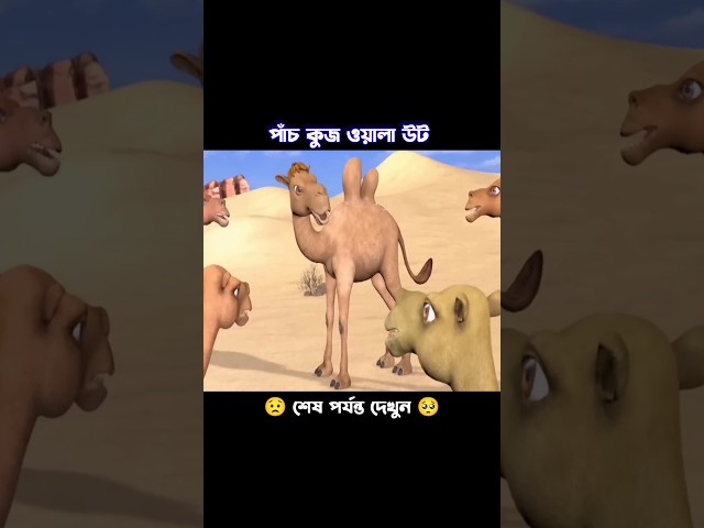 পাঁচ কুজ ওয়ালা উট 🐫😱 || #shorts #cartoon #animation