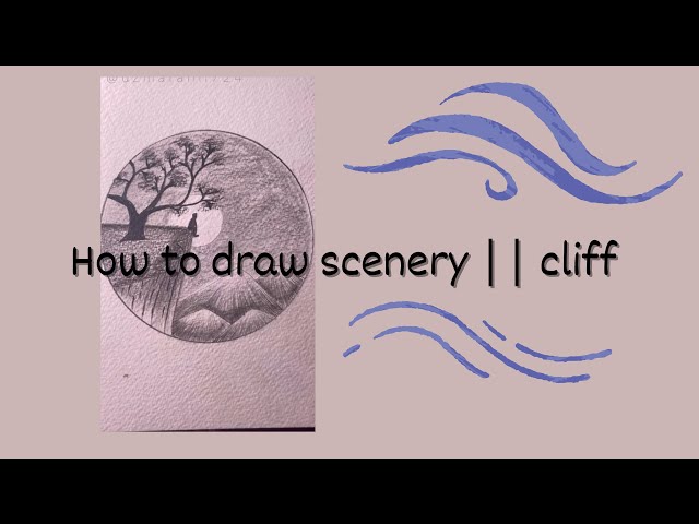 How to draw scenery || cliff #art