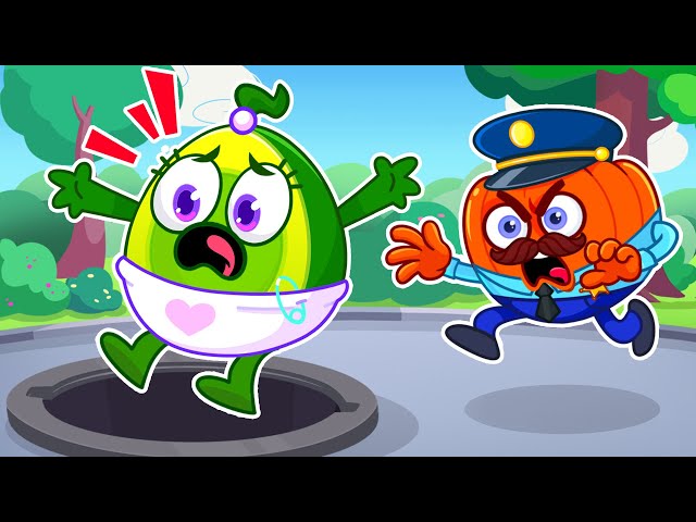 🚧 Manhole Cover is Dangerous 😨🚨 Safety Rules for Kids by Pit & Penny Babies 🍼🥑