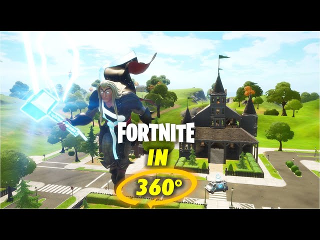 THOR Landing at DOOM'S DOMAIN in 360° - Fortnite SEASON 4 Battle Royale Gameplay Experience VR 360