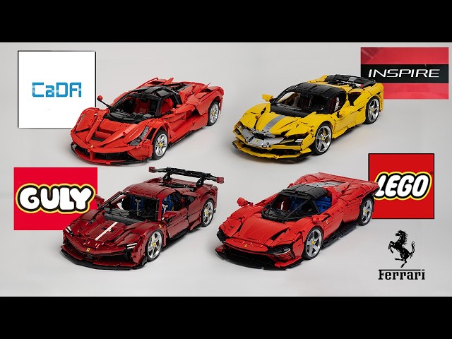 Ferrari Face-Off! LEGO Technic vs. CaDA vs. Guly vs. Inspire – Who Wins?