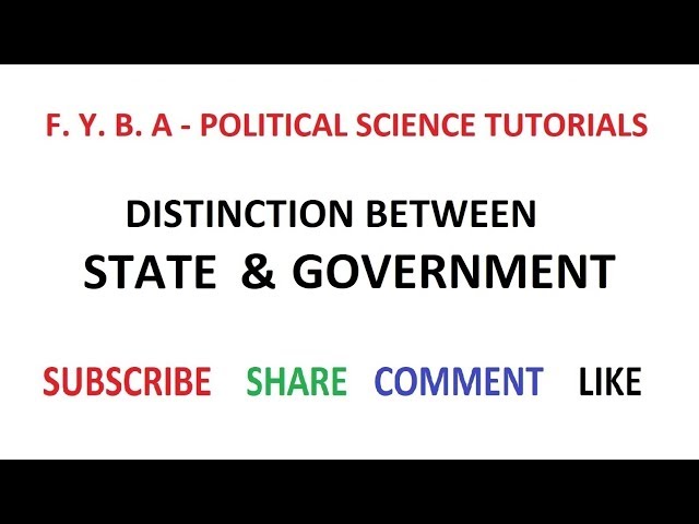 Distinction Between State  &  Government