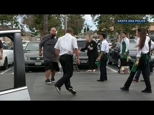 VIDEO: Santa Ana Stater Bros. robbery suspect punched to ground I ABC7