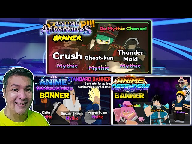 🔴[LIVE] ANIME ADVENTURES | ANIME VANGUARDS | ANIME DEFENDERS BANNER