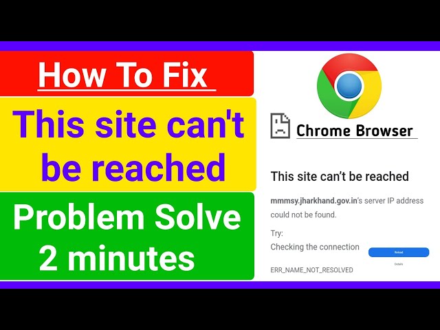 This site can't be reached problem in chrome || How to fix this site can't be reached error google